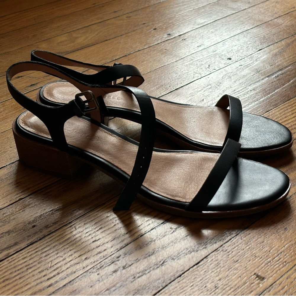 Madewell Black Leather Sandals